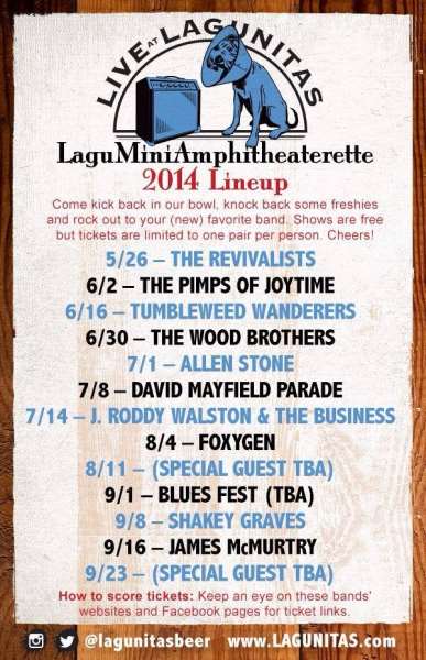 Live At Lagunitas Summer Concert Schedule Announced