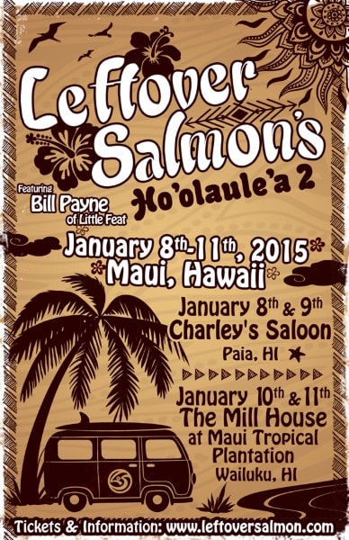 Leftover Salmon Announces Hawaii Shows With Bill Payne
