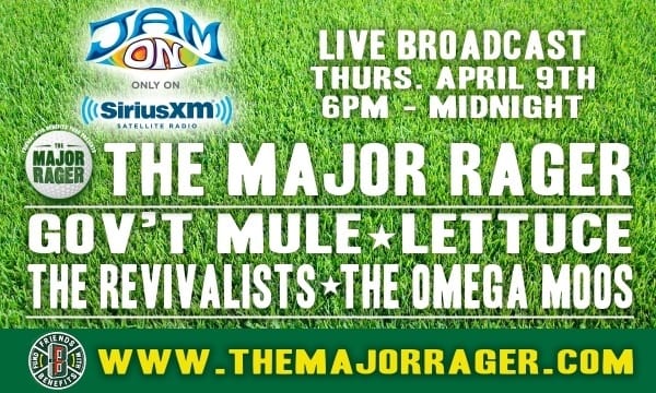Couch Tour Alert | SiriusXM Jam On To Broadcast Major Rager