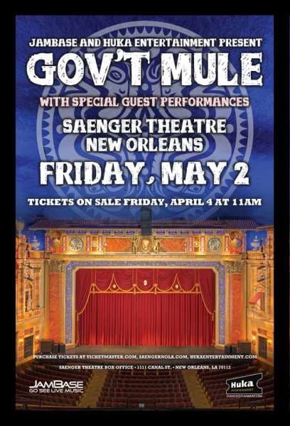 JamBase Presents | Gov't Mule & Guests In New Orleans
