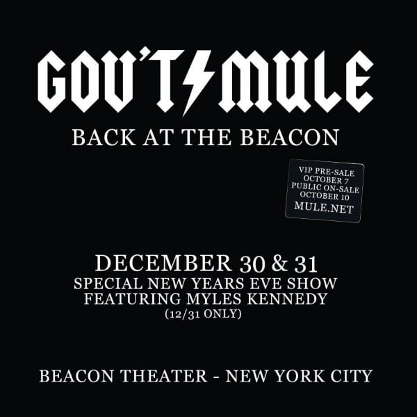 Gov't Mule Announces New Year's Run & Live Releases