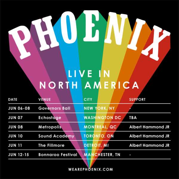 Phoenix Announces Brief North American Tour