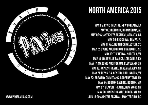 Tour Dates | Pixies North American Tour 2015