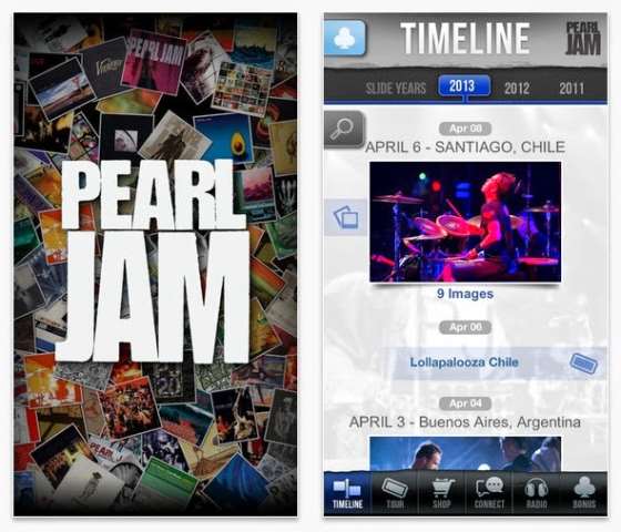 Pearl Jam Pushes Out Free New App