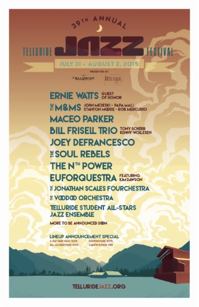 Telluride Jazz Festival 2015 Initial Lineup Announcement