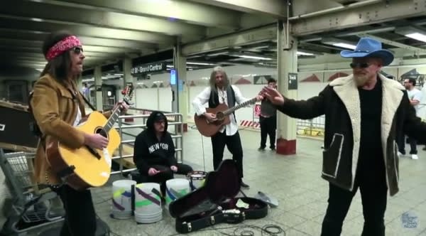DVR Rewind | U2 Busks At NYC Subway Station For Fallon