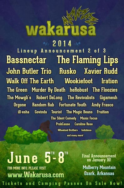 Wakarusa Announces Second Round of Lineup Additions