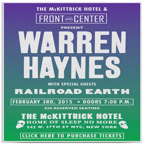 Warren Haynes & Railroad Earth Front & Center TV Taping