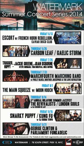 More Shows Added To Watermark Concert Series
