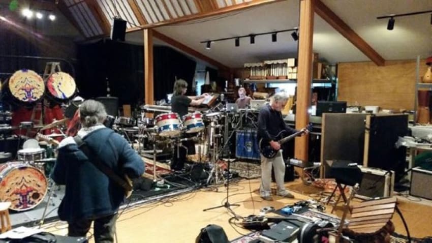 Mickey Hart, Bob Weir & Steve Kimock In Studio