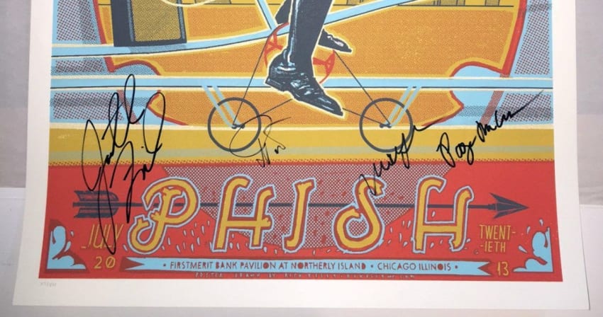 Phish Signed Poster Crop