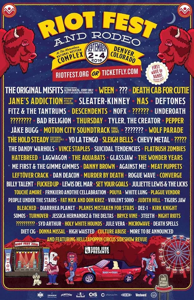 Riot Fest Denver 2016 admat