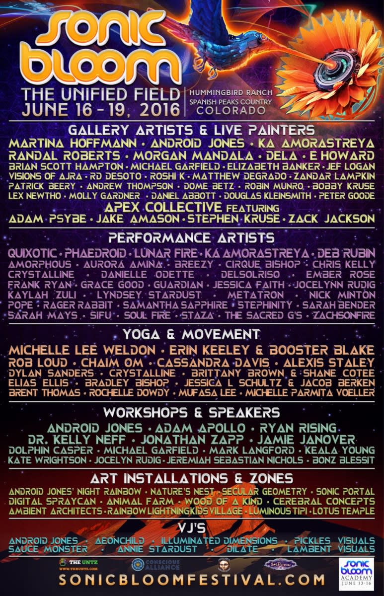 Sonic Bloom 2016 Final Talent