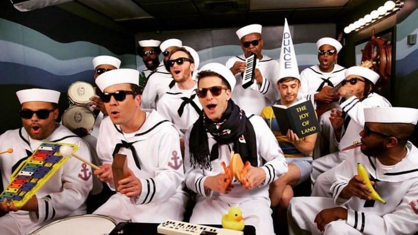 Lonely Island Performs 'I'm On A Boat With Fallon & The Roots Using Kids Instruments