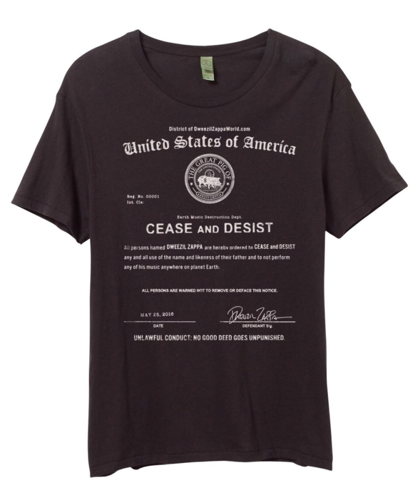 Dweezil Cease & Desist T-Shirt Fullsize