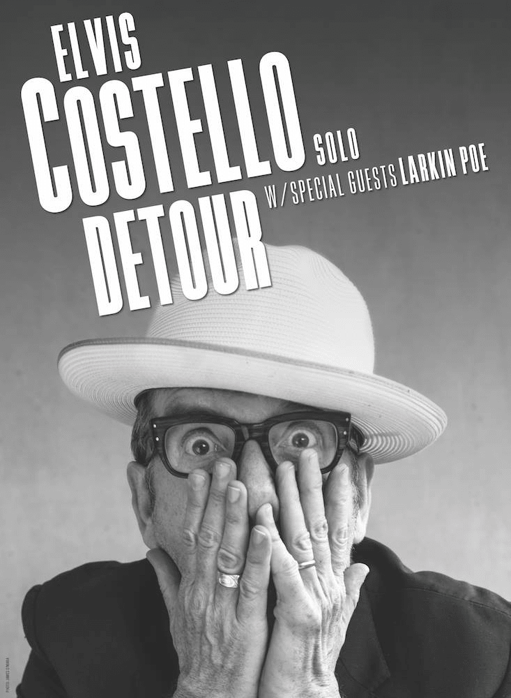 Elvis Costello Detour Tour Poster