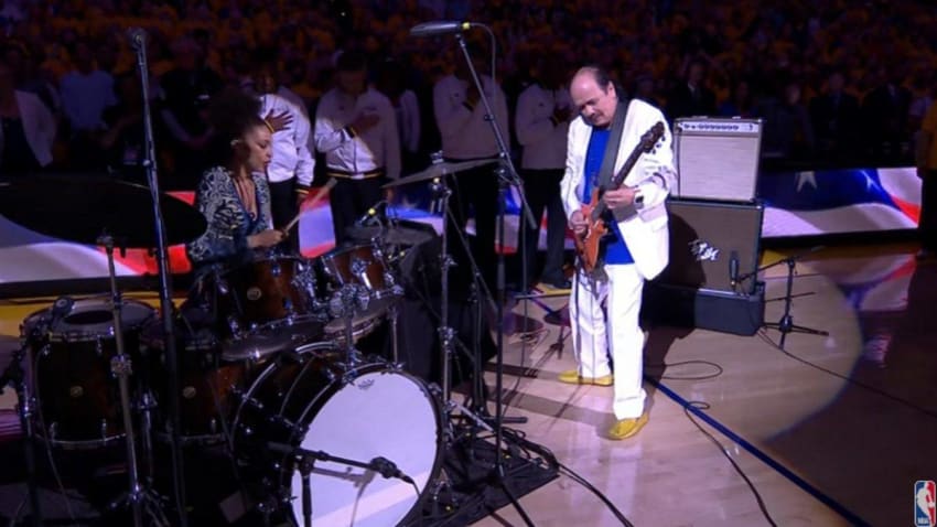 Carlos Santana Channels Hendrix For NBA Finals Game 2 National Anthem