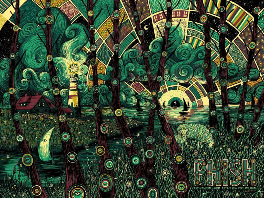 Phish Portland 2016 Poster by James Eads
