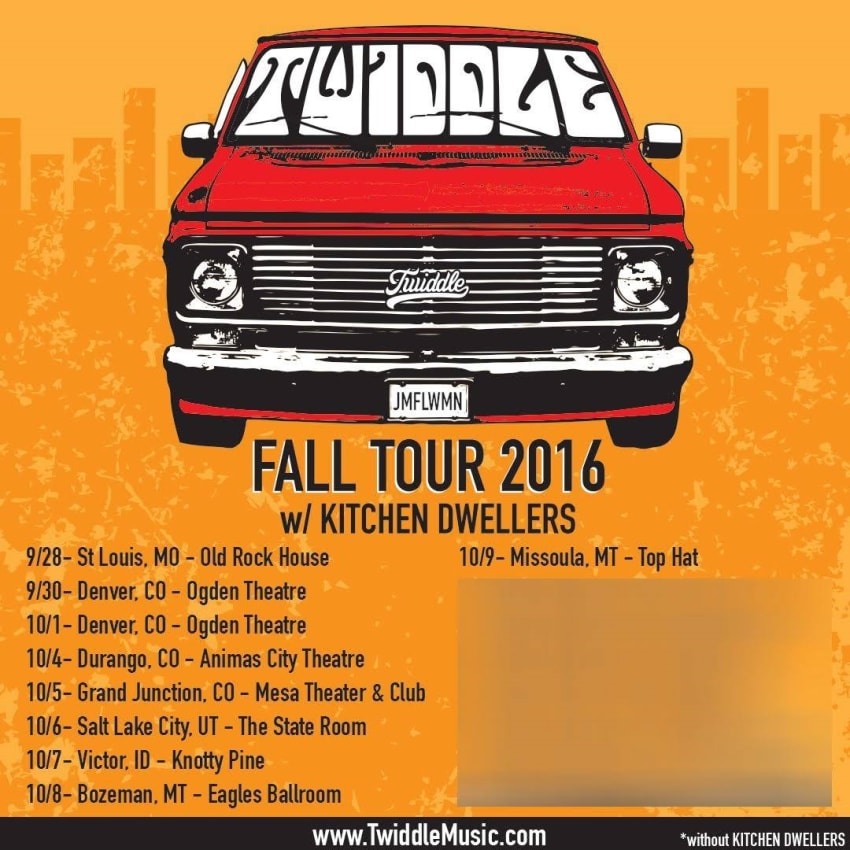 Twiddle Fall Tour 2016 Phase 1 Poster