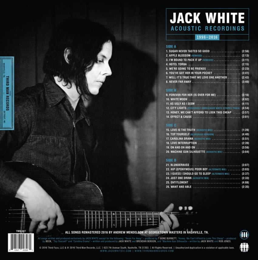 Jack White Acoustic Cover Back