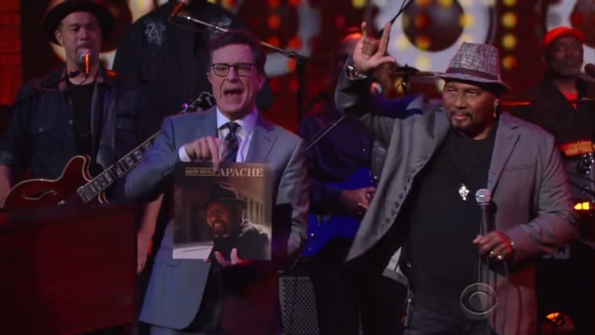 Eric Krasno Guests With Aaron Neville For 'Late Show With Stephen Colbert' Performance