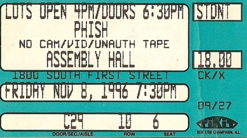 Phish Plays Assembly Hall In Champaign On This Date In 1996