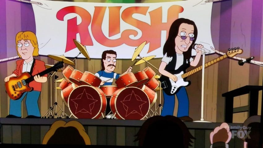 Animated Rush Appears On Fox Comedy 'Family Guy'