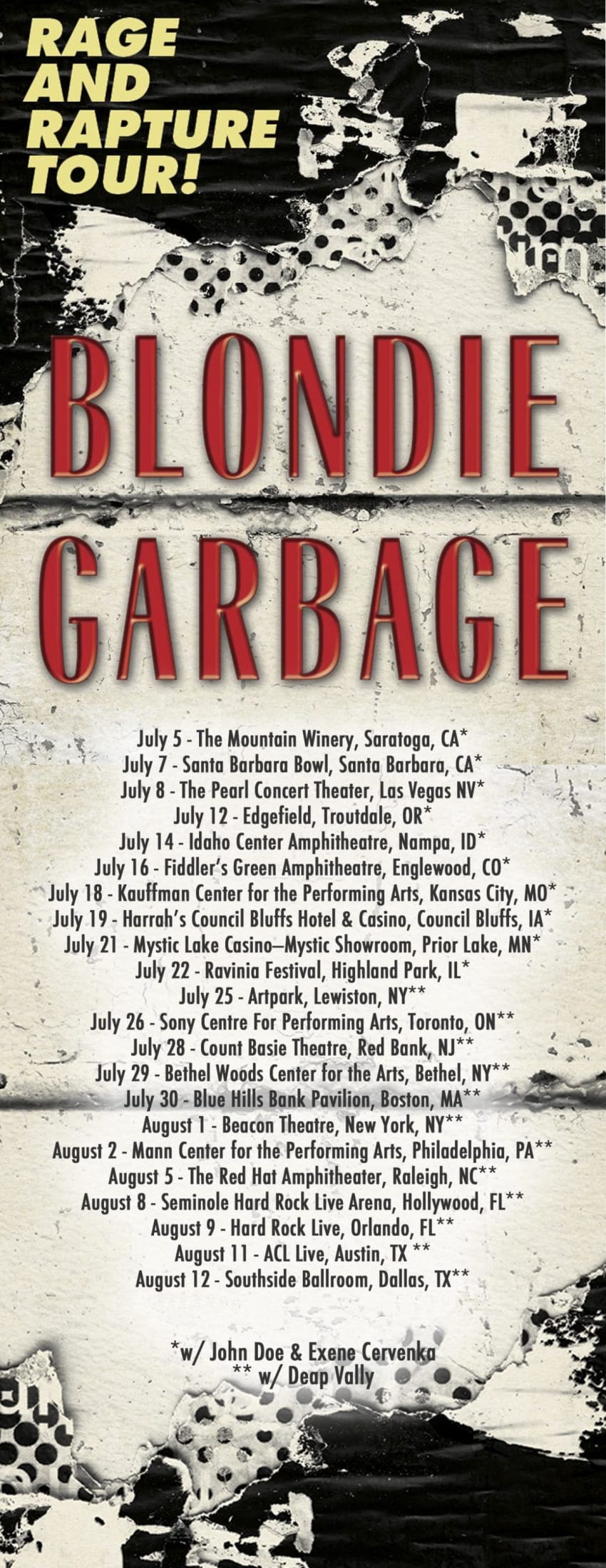 Blondie Garbage Poste