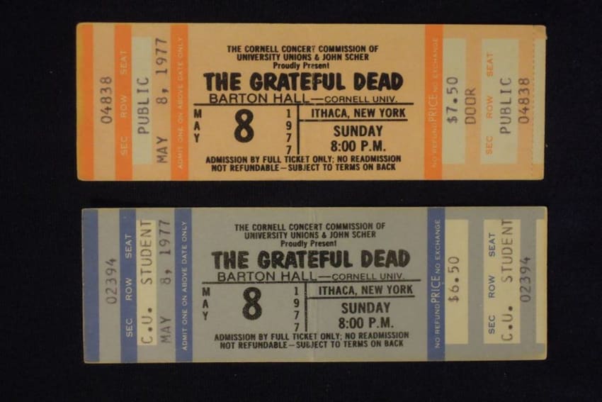 Grateful Dead Cornell 1977 Tickets