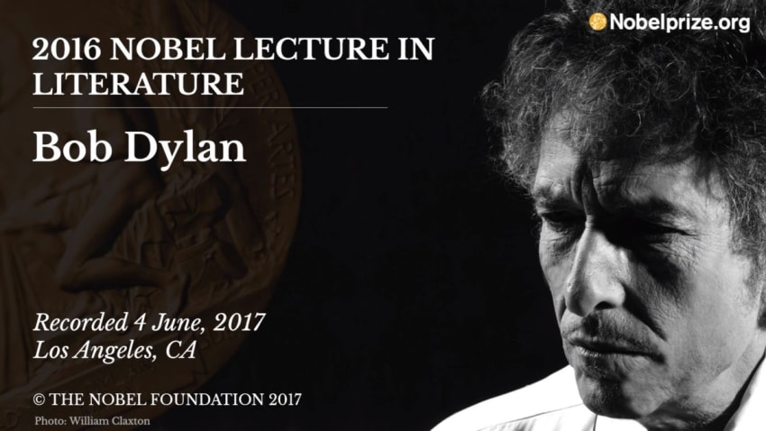 Bob Dylan Lecture Screengrab