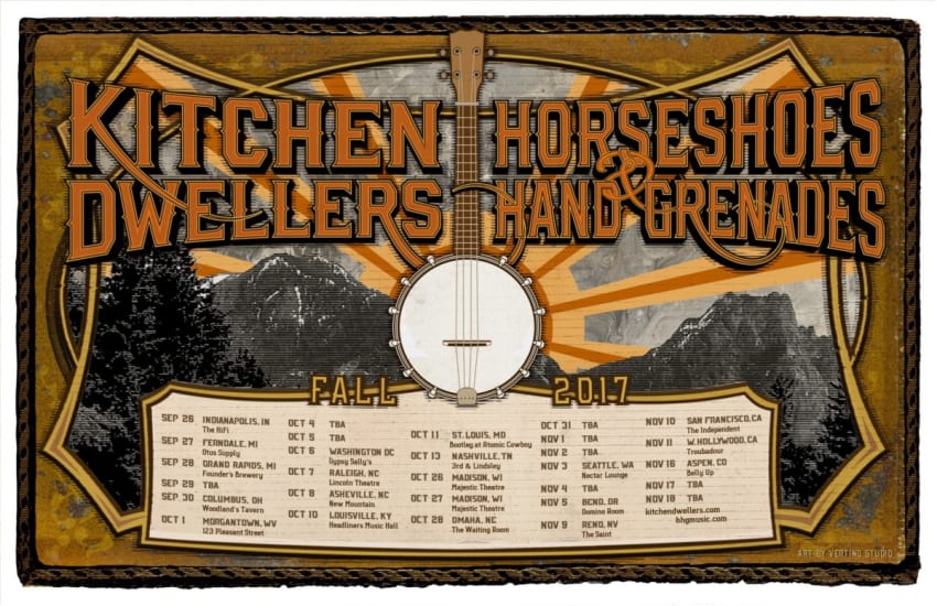 Horseshoes & Hand Grenades And Kitchen Dwellers Tour Poster