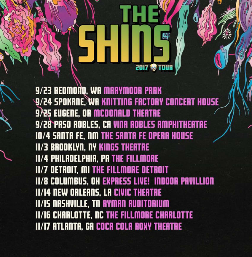 Shins Fall Tour 2017 Poster