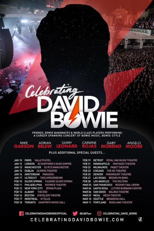 Celebrating Bowie tour Poster 2018