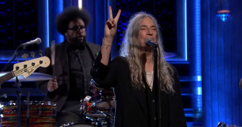 Patti Smith Tonight Show Screengrab Crop