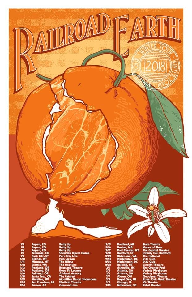 Railroad Earth Winter 2018 Poster