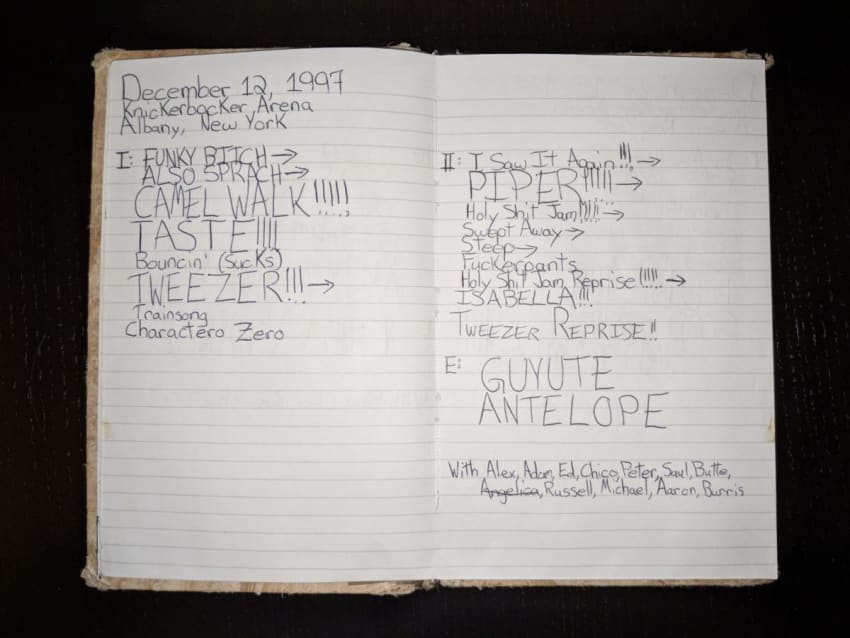 121197 Drew Hitz Setlist Book