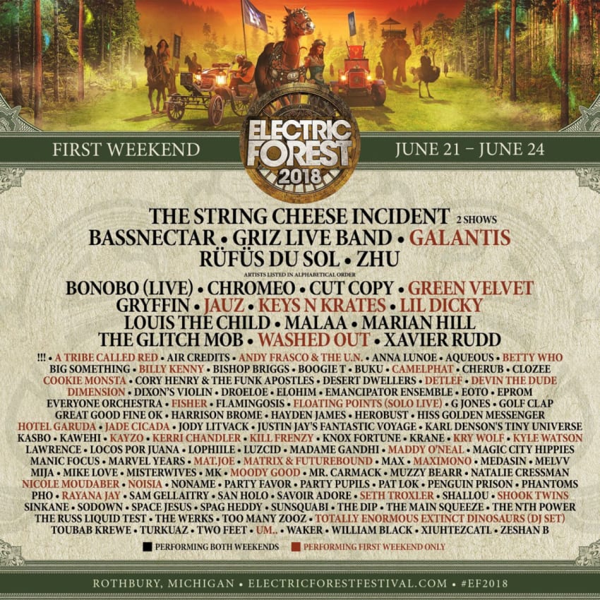 Electric Forest Wknd 1 2018 Poster