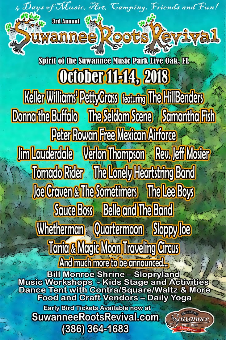 Suwannee Roots Revival Confirms Initial 2018 Lineup
