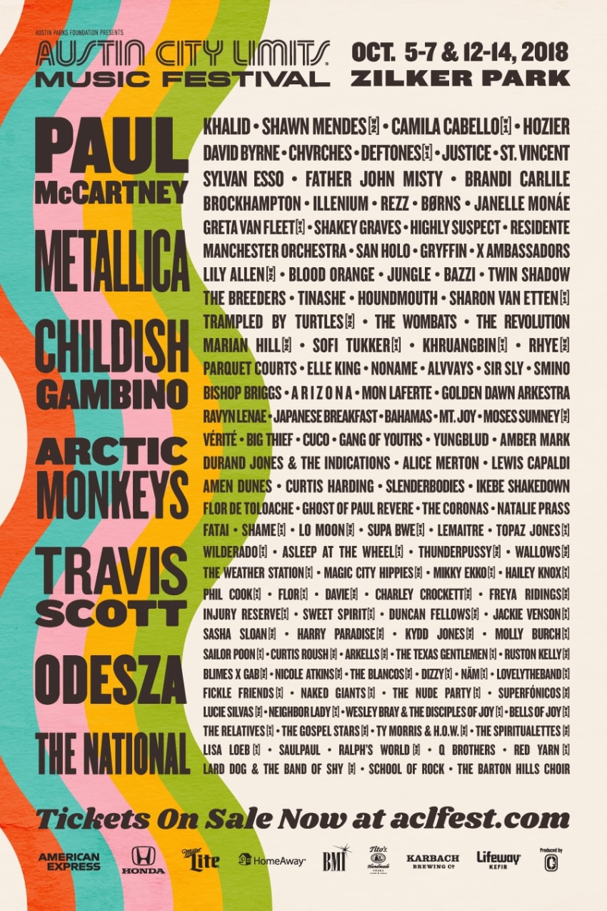 2018 ACL Fest Poster