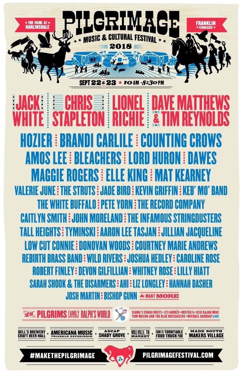 Pilgrimage Lineup 2018