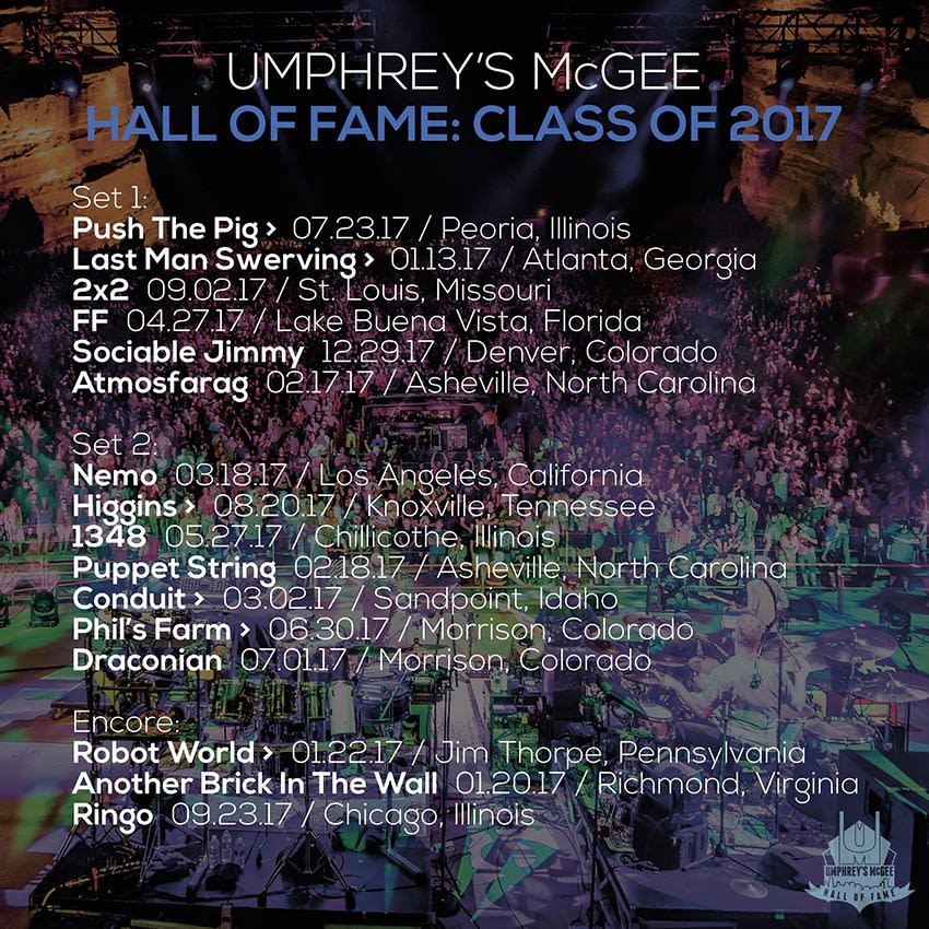 um hof 2017 setlist
