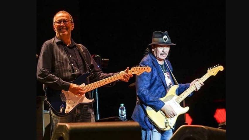 Carlos Santana Joins Eric Clapton In London