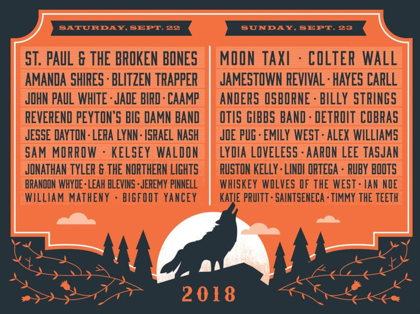 Holler On The Hill 2018 Schedule Poster