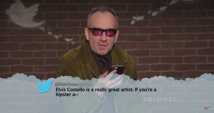 Elvis Costello Mean Tweets Kimmel