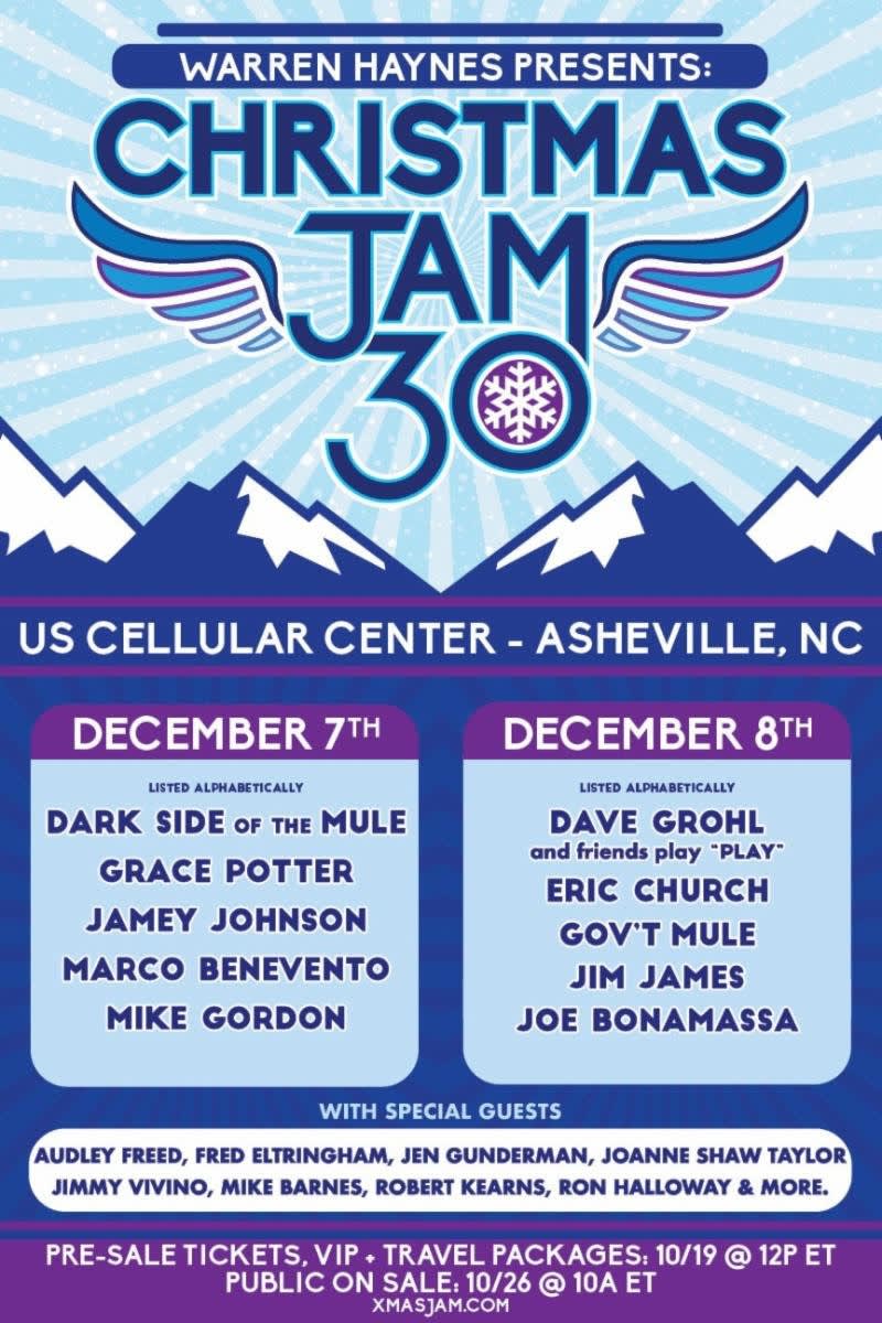 Warren Haynes Christmas Jam 30 Lineup