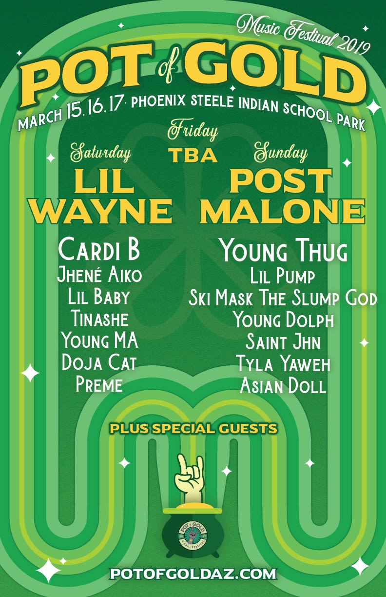 Pot Of Gold 2019 Lineup Poster