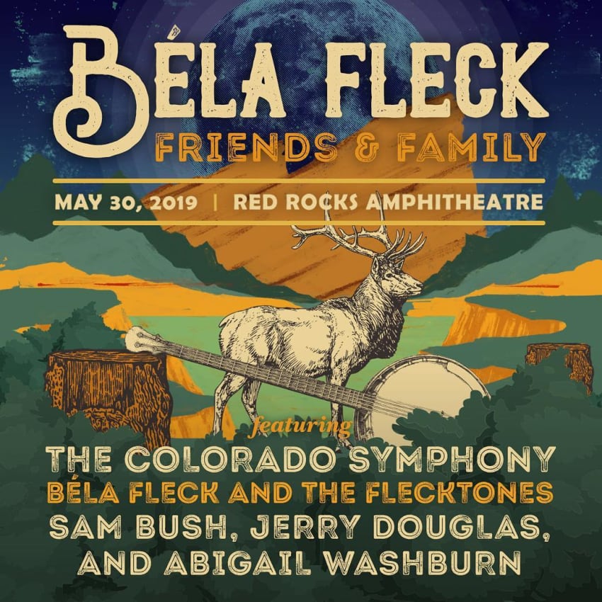 Bela Fleck Flecktones Red Rocks 2019 Poster