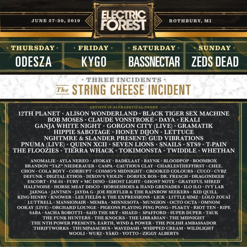 Electric Forest Announces 2019 Lineup