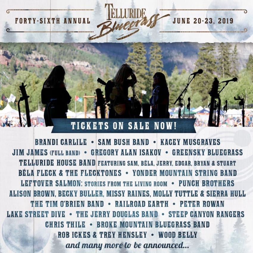 Telluride Expands Bluegrass 2019 Lineup
