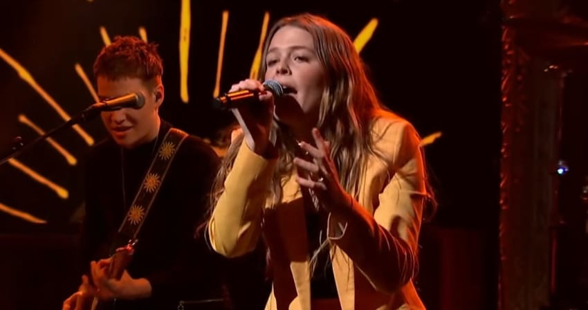 Maggie Rogers Late Show Burning